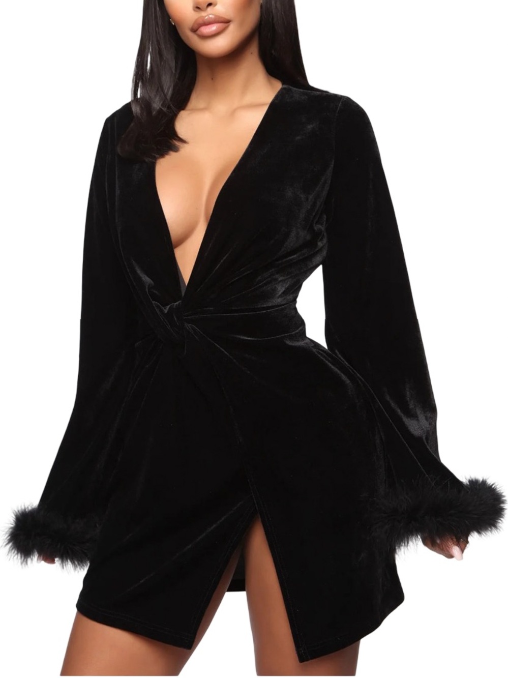 Fashion Nova Tainted Love Velvet Black Dress Size 3XL
Vamp Goth/Glam
